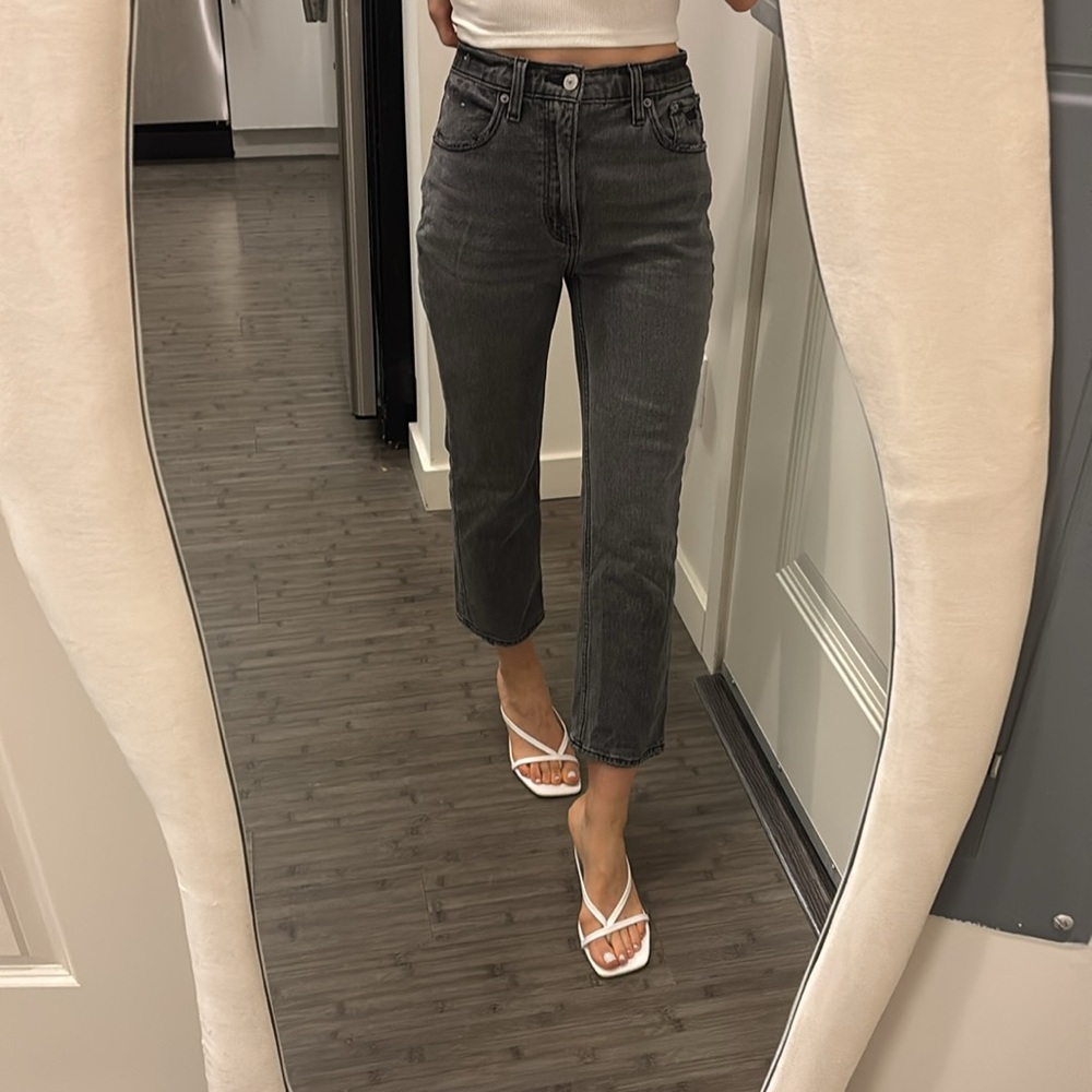 Abercrombie and fitch the ankle straight ultra high rise Jeans grey 00s